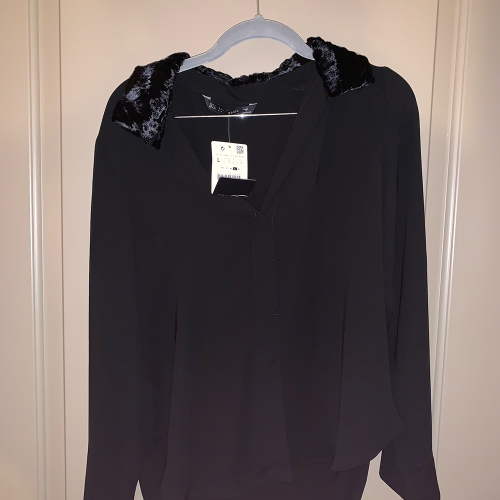 Zara black blouse